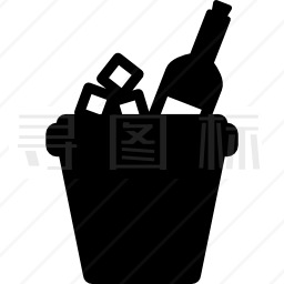 冰桶和酒瓶图标