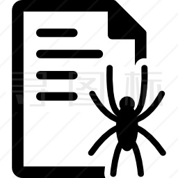 带有蜘蛛的文本文档图标