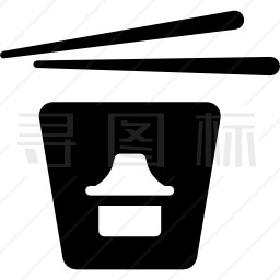 中餐盒和筷子图标