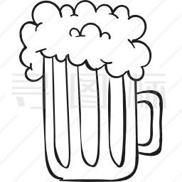 泡沫啤酒罐图标