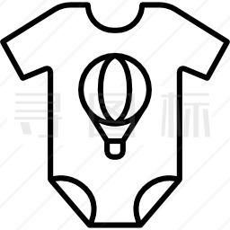 热气球婴儿服图标