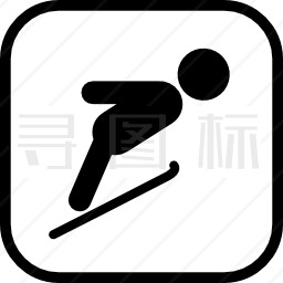 跳滑雪标志图标