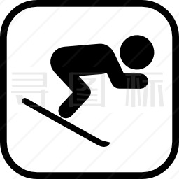 滑雪标志图标