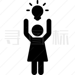 有观念的女人图标