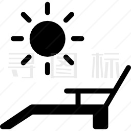 太阳与Deck Chair图标
