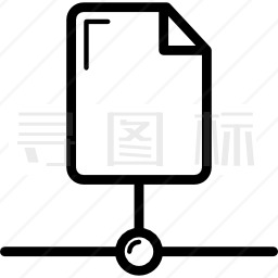 连接到网络的文档图标