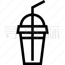 Straw塑料杯汽水图标