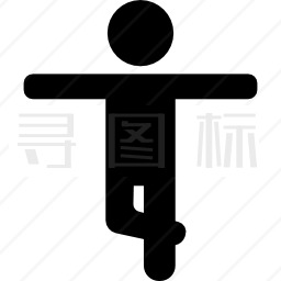 男子锻炼手臂图标