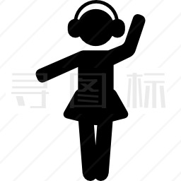 听音乐的女人图标