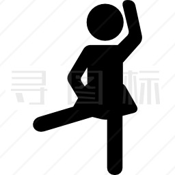 妇女锻炼手臂和腿图标