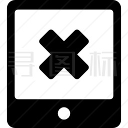 带取消标志的iPad图标