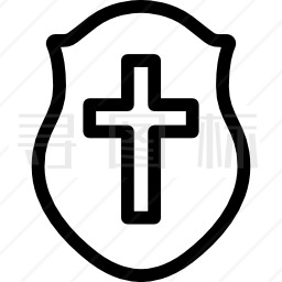 Christian Cross盾牌图标