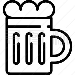 泡沫啤酒罐图标