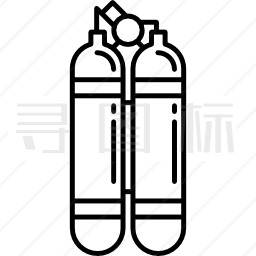 双个氧气瓶图标