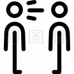 男人对另一个人尖叫图标