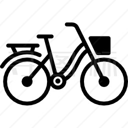 带筐的自行车图标
