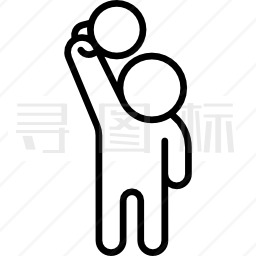 右臂抬举法图标