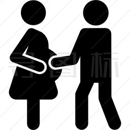 怀孕的夫妇图标