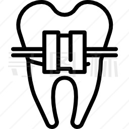 带牙冠的牙图标