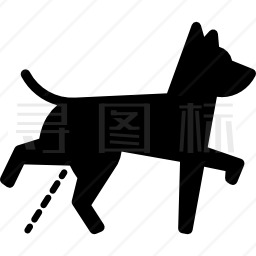 犬排尿图标