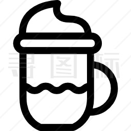 泡沫咖啡杯图标