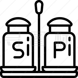 盐和胡椒粉图标