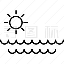 太阳和大海图标