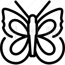 大理石白色蝴蝶图标