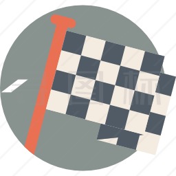 赛跑旗帜图标