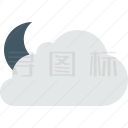 多云的夜晚图标