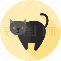 黑色的猫图标