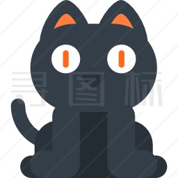 黑色的猫图标