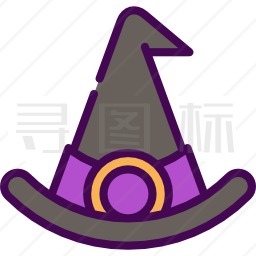 女巫帽子图标