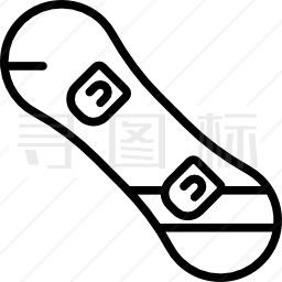 滑雪板图标