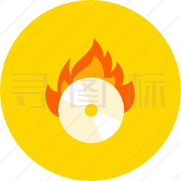 燃烧的光盘图标