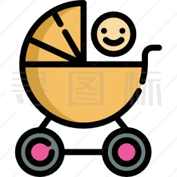 婴儿婴儿婴儿推车图标