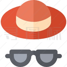 帽子和眼镜图标