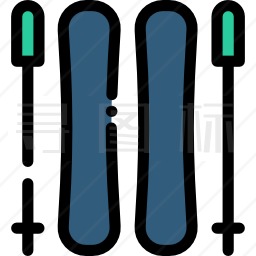 滑雪板图标