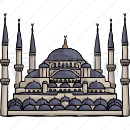 蓝色的清真寺图标