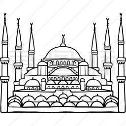 蓝色的清真寺图标