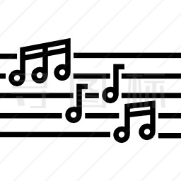 五线谱音乐符号图标