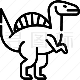 食肉恐龙简笔画 棘龙图片