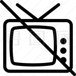 禁止观看电视图标
