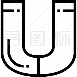 U形磁铁图标