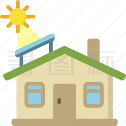 家用太阳能发电系统图标