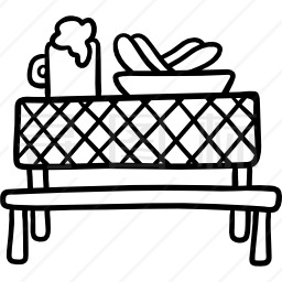 野餐桌图标