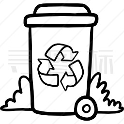 垃圾桶的标志简笔画图片