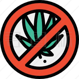 禁止大麻图标