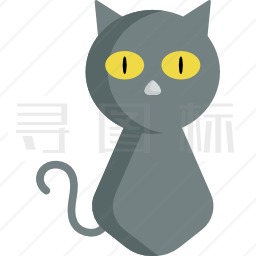 黑色的猫图标