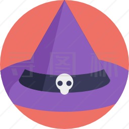 女巫帽子图标